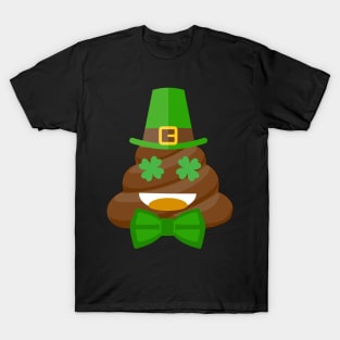 Smamrocks Funny St. Patrick'leprechaun poops Day T-Shirt